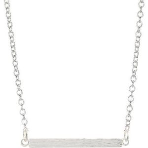 24/7 Jewelry Collection Bar Ketting - Staaf - Geborsteld - Zilverkleurig