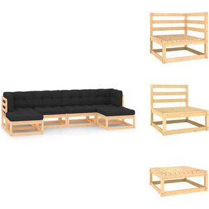 vidaXL Loungeset Pallet - Tuinmeubelen - 70x70x67 cm - grenenhout - Tuinset