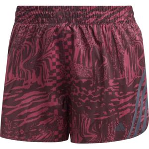 adidas Performance Run Icons 3-Stripes Allover Print Hardloopshort - Dames - Bruin- L 2