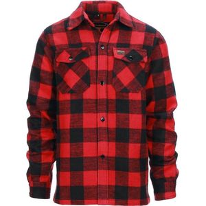 Longhorn - Lumberjack flannel shirt (kleur: Zwart/Red / maat: XXL)