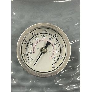 Temperatuur meter Ø 5mm RVS - analoog 0 °C - 450 °C met grill zone indicaties