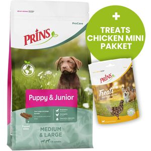 Prins ProCare Puppy & Junior 20kg - Hondenvoer - Puppyvoer - Treats Chicken Mini Pakket