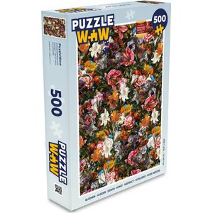 Puzzel Bloemen - Vlinder - Design - Kunst - Abstract - Schilderij - Oude meesters - Legpuzzel - Puzzel 500 stukjes