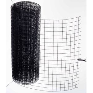 Volieregaas 25x25mm 1,2mm 50cm x 10m Zwart