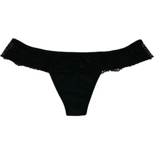 Selenacare - Menstruatie ondergoed Brazilian String - zwart - Maat M 38-40