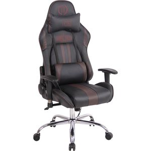 Game stoel - Bureaustoel - Sportief - Massage - Kunstleer - Bordeaux/zwart - 45x54x138 cm