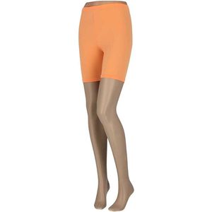 Short legging dames - Shiny - Bikershort - Peach - L/XL - Korte legging dames - broekje onder jurk dames - biker short dames - lange onderbroek dames - short