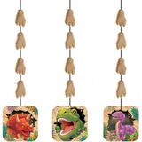 Dinosaurus feest thema hangdecoraties 3x stuks - Verjaardag feest thema voor kinderen
