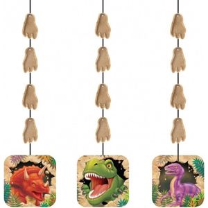 Dinosaurus feest thema hangdecoraties 3x stuks - Verjaardag feest thema voor kinderen