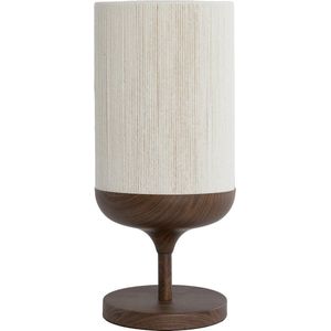 Light & Living Tafellamp Dania - Crème/Bruin - Ø22.5x50cm - Modern