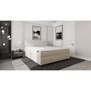 Anno 1588 - Boxspring Amsterdam - Pocketvering - Teddy Beige - 140x210 cm - Inclusief Dekbed en Kussens