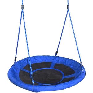 Nestschommel Zwart/Blauw - Nest schommel buitenspeelgoed - Vanaf 3 jaar - Blauw -  Zwart - Ø100 cm - Nestschommel voor buiten