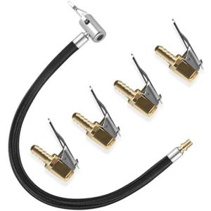 Selbro ® Bandenpomp Slang Ventielverlengset met Autoventiel Adapters