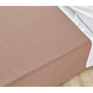 Bedlaken - zacht en onderhoudsvriendelijk laken van 100% katoen zonder elastiek, huisdoek, vele maten en kleuren Afmeting: 180x275 cm, zandbeige