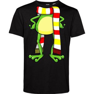 T-shirt Oeteldonk Sjaal Kikker | Carnavalskleding heren dames | Carnaval kostuum | Foute Party | Zwart | maat XXL