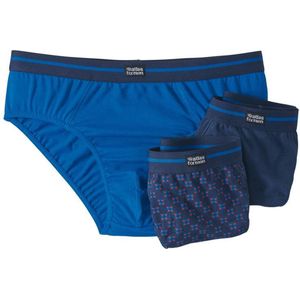 ATLAS FOR MEN - Set van 3 katoenen onderbroeken - Heren - Verkrijgbaar in grote maten - XL