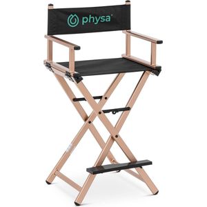Make-up stoel - met voetsteun - opklapbaar - rosé goud - physa