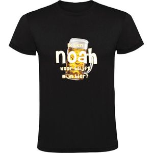 Ik ben Noah, waar blijft mijn bier Heren T-shirt - cafe - kroeg - feest - festival - zuipen - drank - alcohol