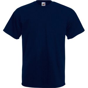 Fruit Of The Loom Heren Super Premium T-shirt met korte mouwen en ronde hals (Donker Marine)
