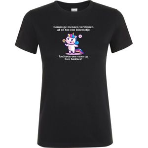 Klere-Zooi - Bloemetje - Dames T-Shirt - 4XL