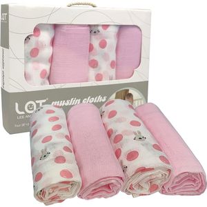 Babyluier in katoenen mousseline wasbare luier voor pasgeboren premium kwaliteit vierkante handdoek | 4 stuks | 70 * 70cm