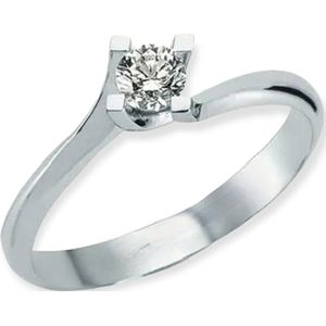 0.15 ct Diamant Solitaire Witgoud Damesring