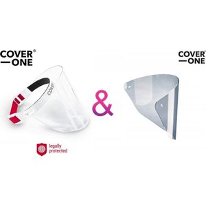 Gelaatsscherm – Spatmasker - Gelaatsmasker - Beschermkap gezicht.  1 x Spatmasker + 1 exstra Schild .