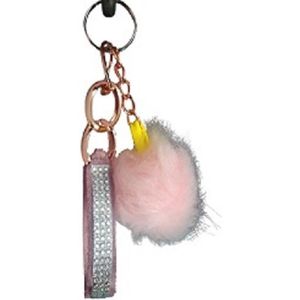 Grote Sleutelhanger Steentjes bont hanger roze kleur steentjes fluffy voor sleutels hanger Sleutelhangers Tashanger tas glitter decoratie meisje kado