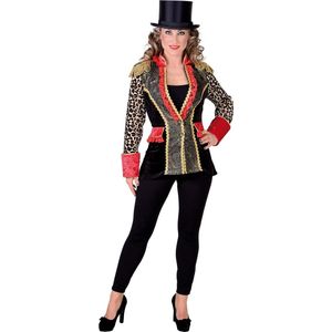 Magic By Freddy's - Circus Kostuum - Luipaard Temmer Circus Dompteur Jas Vrouw - Zwart - Small - Carnavalskleding - Verkleedkleding