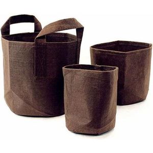 RootPouch BOXER BROWN 56ltr met handvaten Ø43x38cm 250gr/m2 10st/bundel