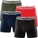 Boxershort Muchachomalo Men Cotton Solid Dark Blue Red 