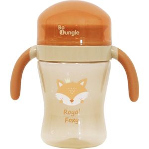 Bo Jungle - Drinkbeker kinderservies - antilekbeker 360° - 240 ml - Met handgrepen en deksel - Royal Foxy 360° Drinking Cup