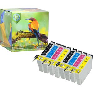 Ink Hero - 8 Pack - Inktcartridge / Alternatief voor de Epson Stylus Office T0615 T0611 T0612 T0613 T0614 D3850 D4200 DX4250 D68 D68 D68 D88 D88+ DX3800 DX3850 DX3850+ DX4200 DX4800 DX4850 DX4850+