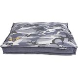 COVER BOXBED ARMY-CANVAS 120X80 GREY