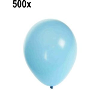 500x Ballonen Baby blauw - Festival thema feest party ballon verjaardag geboorte