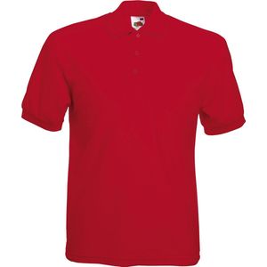 Fruit Of The Loom Heren 65/35 Pique Poloshirt Korte Mouwen (Rood)