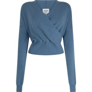 Another Label Len Knitted Pull L/s Truien & vesten Dames - Sweater - Hoodie - Vest- Blauw - Maat S