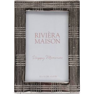 Riviera Maison Tartan Photo Frame 10x15 - Aluminium, Glas, MDF - Zilver