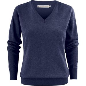 James Harvest SWEATER ASHLAND V-NECK WOMAN 2122505 - blauw mêlée - XS