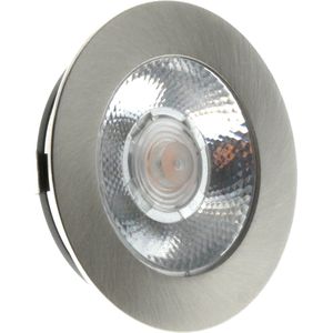 EcoDim - LED Spot Keukenverlichting - ED-10045 - 3W - Warm Wit 2700K - Dimbaar - Waterdicht IP54 - Onderbouwspot - Meubelspot - Inbouwspot - Rond - Mat Nikkel