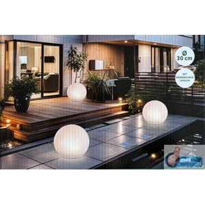 Kynast Garden LED Solar lamp ronde buitenlamp 30x28cm - IP67 - Zonne energie LED lamp bal vorm voor buiten