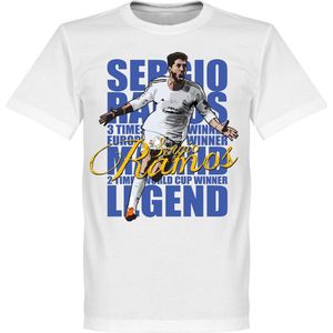 Sergio Ramos Legend T-Shirt - Wit - Kinderen - 92/98
