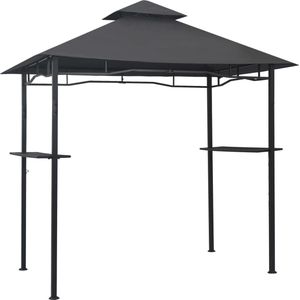 vidaXL - Barbecue - paviljoen - 240x150x255 - cm - staal - antraciet