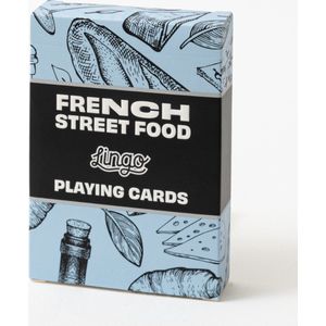 Lingo - Franse straatvoedsel speelkaarten | playingcards | reis flashcards | jong en oud- Franse Street Food Recepten & Tips op een leuke en gemakkelijke manier | Reis Flashcard Deck | 52 essentiële vertalingen - 8.99x6.5x1.7 cm 91g