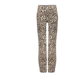Geisha zomer jeans broek meisjes - zand / luipaard print