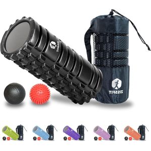 Rugrol met massageballen en roller - voor rugpijn, spieren en diepe weefseloefeningen
