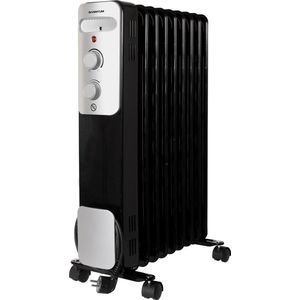 Inventum KO931B - Oliegevulde radiator - Elektrische kachel - Tot 60 m³ - 3 standen - 2000W - Zwart/Zilver