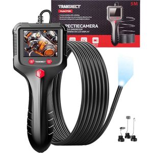 TRANSNECT - Endoscoop Inspectie Camera met scherm 5M - 1080p HD - IP66 Waterdicht - 2.4 inch scherm - Zwart
