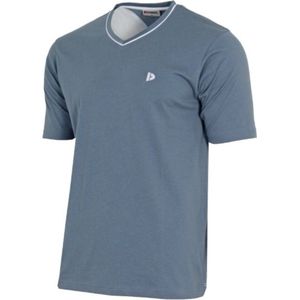 Donnay T-shirt - Sportshirt - V- Hals shirt - Heren - Maat S - Blue grey (069)