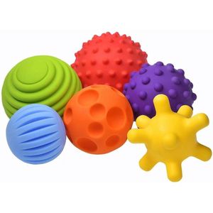 Baby Sensory Balls Getextureerde Set van 6 Ballen Fidget Toys Packet Badspeelgoed voor Baby’s en Peuters Montessori Speelgoed 1 Jaar Baby Speelgoed 0-6 Maanden